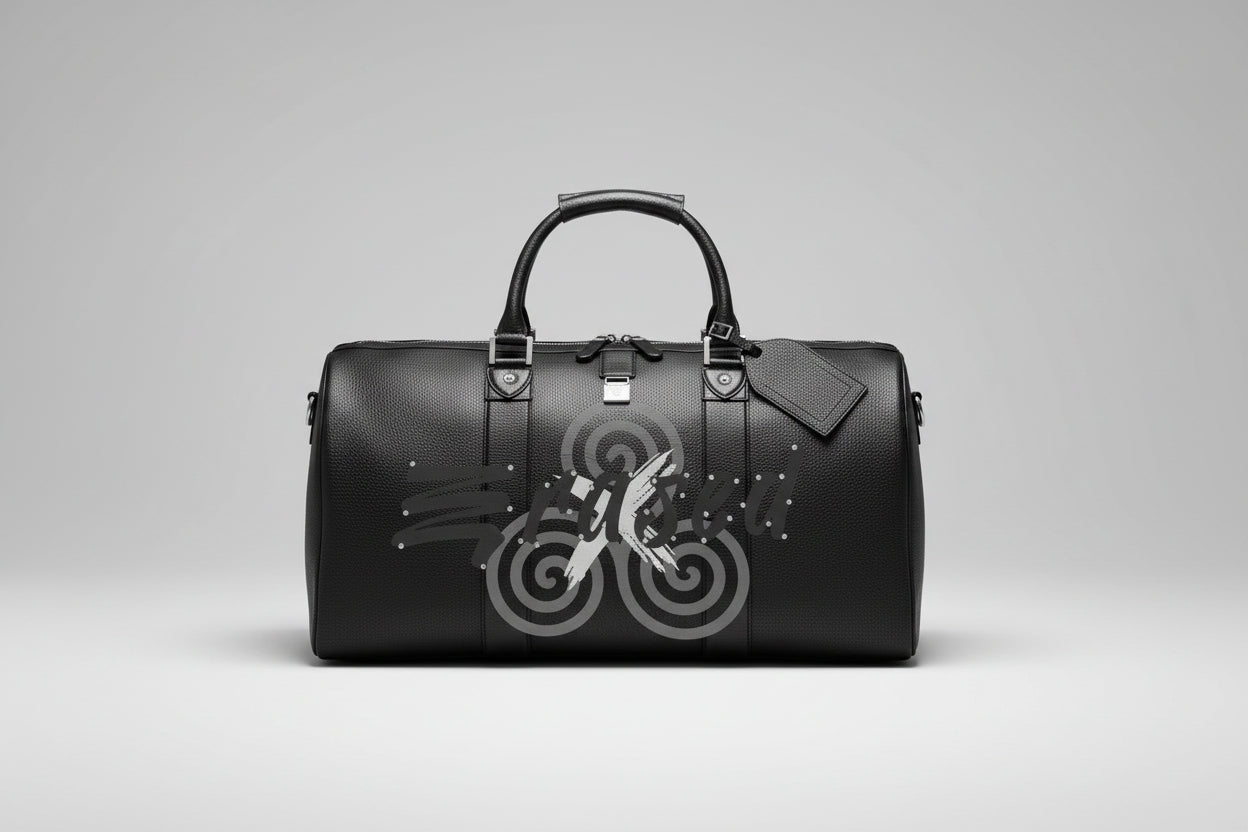 Premium Black "Erased" Duffle