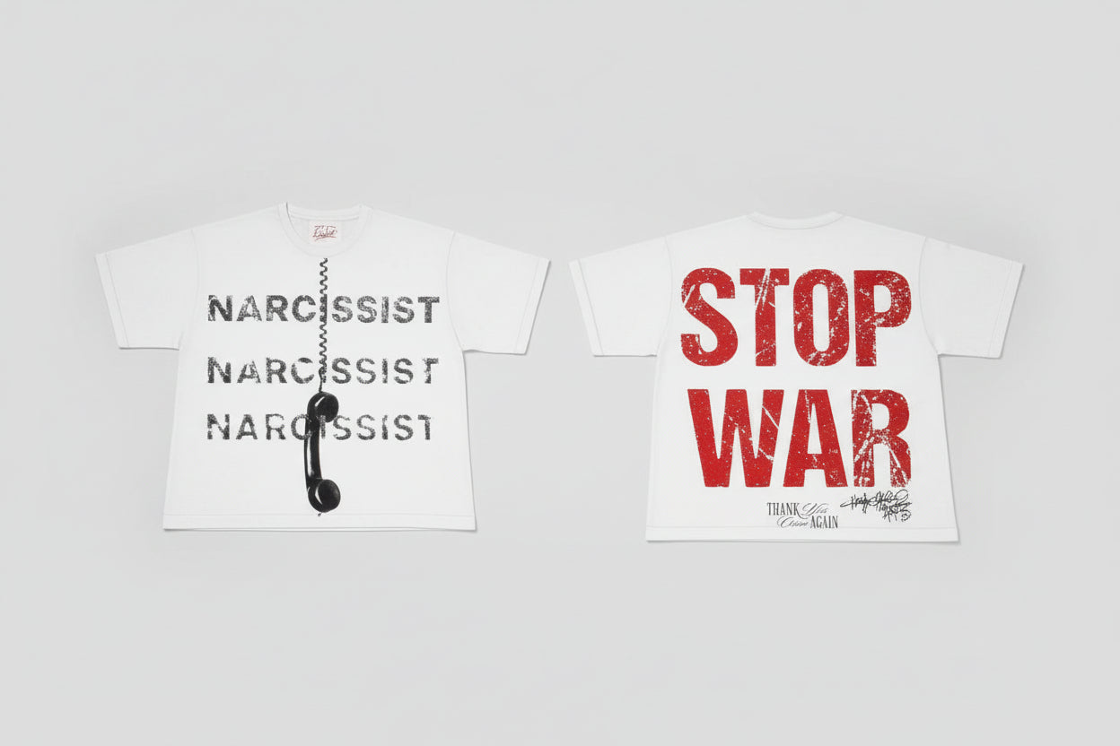 White Stop War Tees
