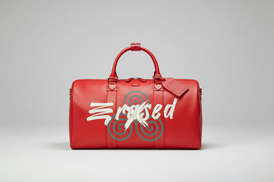 Red Erased Duffle Bag